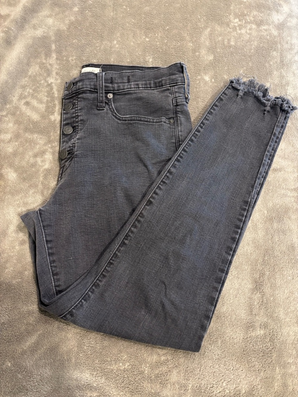 Madewell faded black High-Waist Button-Fly Skinny Jeans